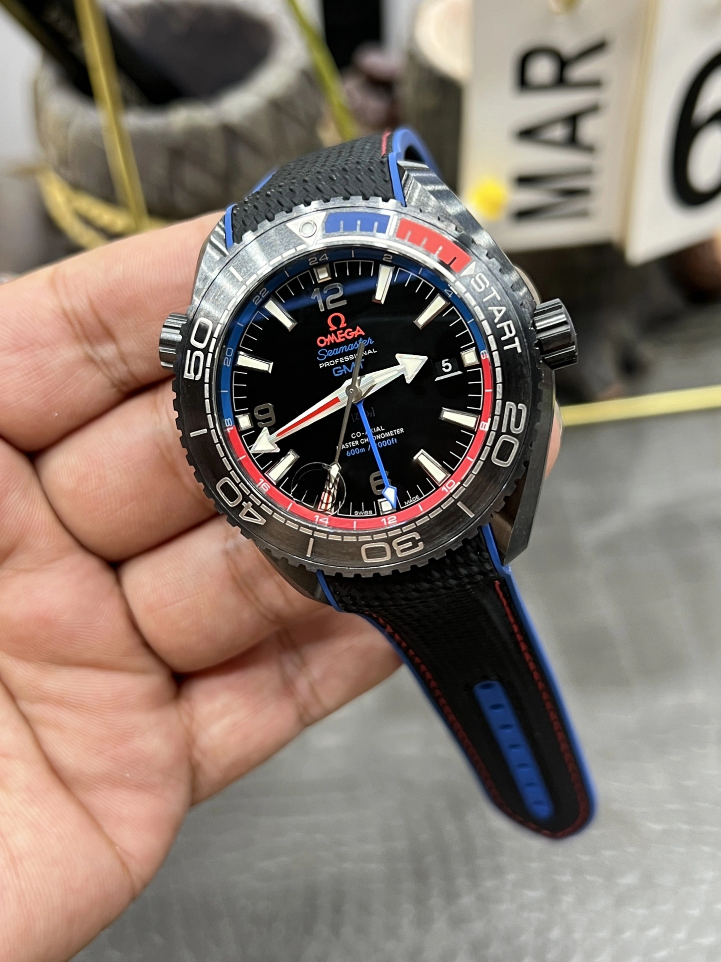 Trendy CBD Factory Omega Seamaster Planet Ocean 600M GMT “Deep Black” ETNZ Edition 45.5mm (215.92.46.22.01.004) 1:1 Super Clone – DD8906 Movement 328